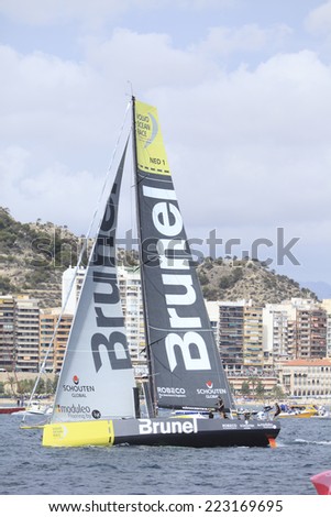 ALICANTE, SPAIN - OCTOBER 11: BRUNEL boat  in the Race Exit, \