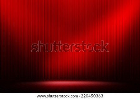 red stage light as background