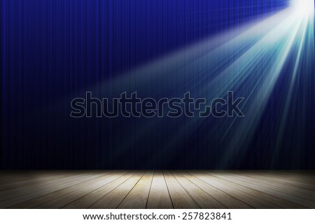 blue stage light as background