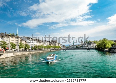 Similar – Image, Stock Photo Boat on Lake Zurich in winter