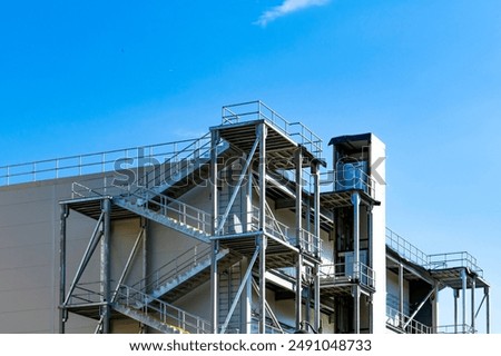 Similar – Image, Stock Photo Exterior metal stairs in black and white