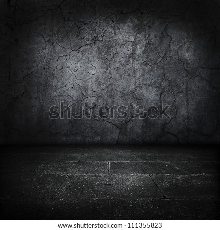 Dark grungy stone room or chamber.