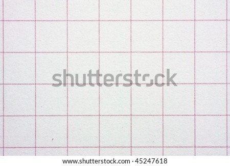 High magnification graph grid scale paper with red lines.
