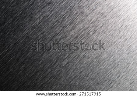 High resolution brushed metal or textured metal, with deep grooves. Intentionally highlighted on upper left hand corner. Diagonal texture. Sharp to the corners.