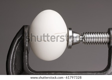 Image, Stock Photo Egg in a clamp. Strong organic egg concept. Concept of strength