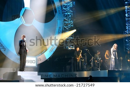 Newcastle Upon Tyne (England) - November 28: Singer Cliff Richard performs for his Time Machine Tour 2008 at Metro Radio Arena on November, 28, 2008 in England.