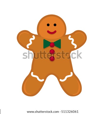 Ginger Bread Man Stock Vector Illustration 511326061 : Shutterstock