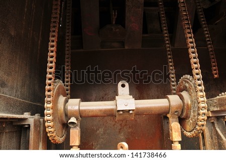 Old gears and chains