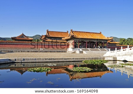 Ancient architecture landscape, the qing qing dongling, in China the royal mausoleum