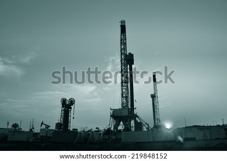 Oil drilling rig, tanghai county of hebei province oil fields in China