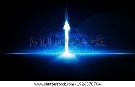 Abstract speed Lightning arrow up technology background Hitech communication concept innovation background,  vector design