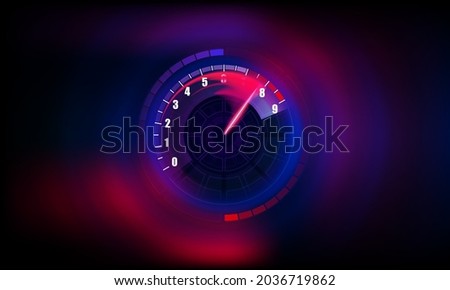 Speedometer speed car auto dashboard design. Speed meter abstract technology and Download progress bar or round indicator of web speed vector design