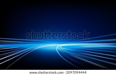 Abstract speed Business Start up launching product with Electric car and city concept Hitech communication concept innovation background,  vector design