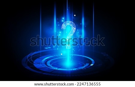 Abstract technology polygon question mark Hitech communication concept innovation prevent and private key vector design
