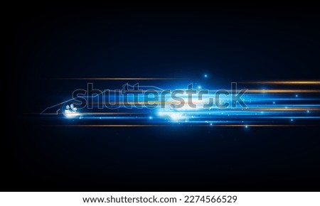 High speed concept. formula 1 car in the form of Arrow Light out technology background Hitech communication concept innovation background, vector design