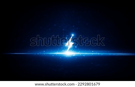 Abstract pixel private Lightning bolt open Light out technology and electricity background Hitech communication concept innovation background,  vector design