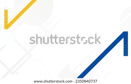 Abstract up arrow blue yellow in black and white space geometric background. Dynamic shapes composition vector design