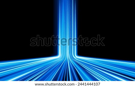 Abstract speed Business Start up launching product with Electric car and city concept Hitech communication concept innovation background,  vector design