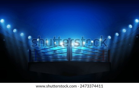 Boxing ring arena stadium vector design.