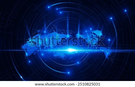 Abstract Airlines of the world map of airplane for logistic on Light out business  technology background Hitech communication concept innovation background, vector design