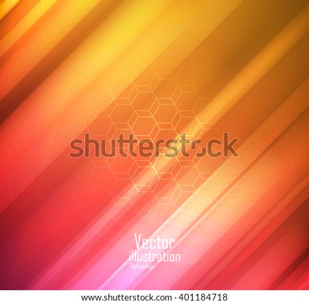 Abstract orange technology illustration with Rectangle. vector illustration