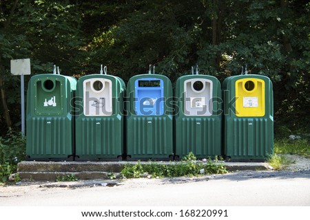 selective waste collection bins