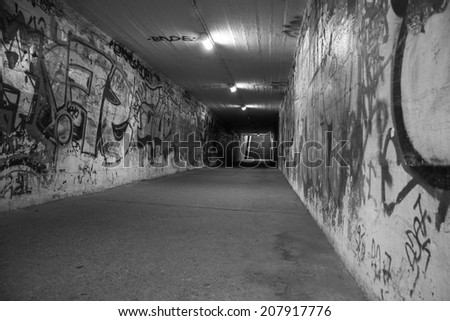 Subway graffiti wall