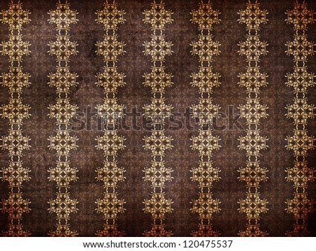 Brown Wallpaper Pattern In Vintage Style. Stock Photography