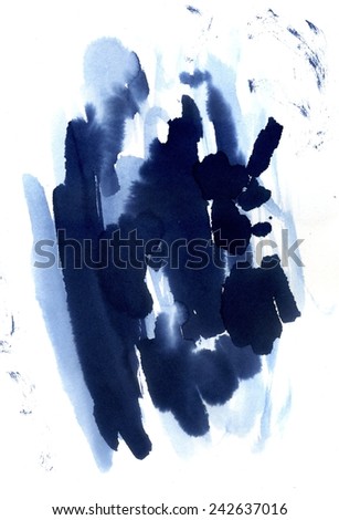 Bright blue grunge painted textured as abstract background.