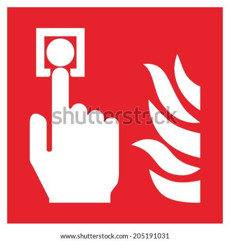 Fire Safety Sign Fire Alarm Call Point Stock Vector 205191031 ...