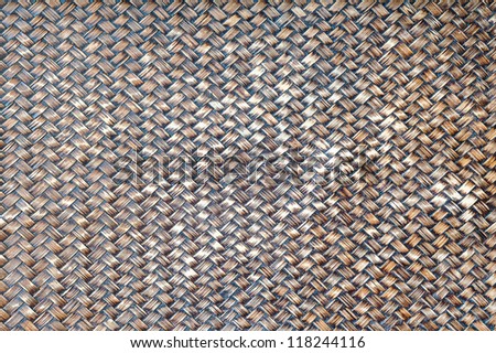 Pattern of bamboo weave of Thai style bamboo tray