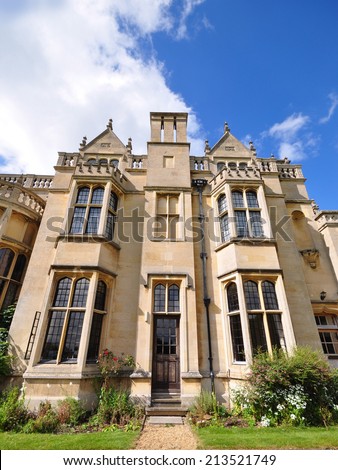 RUSHTON, UK - JUNE 27. Rushton Hall on June 27, 2014, a country house dating from 1438 with additions over the centuries and now an events venue, hotel and spa at Rushton, Northamptonshire, UK.
