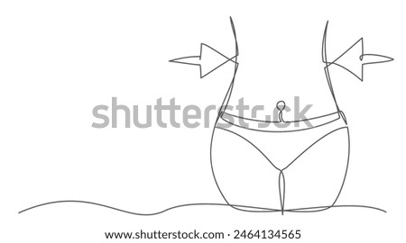 Diet One line drawing on white background