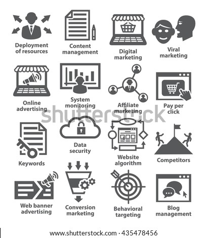 Business management icons. Pack 24.