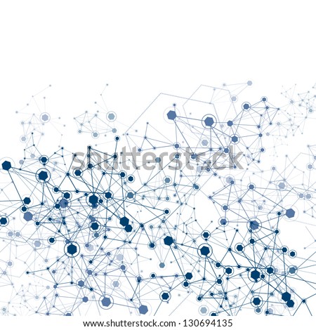 Molecule And Communication Background - Vector Illustration, Graphic Design Useful For Your Design. Network Concept