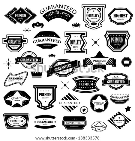 Vintage Design Elements - Set. Labels In Retro And Vintage Style ...