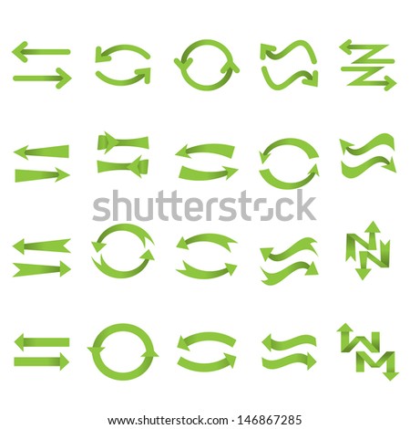 Arrow Icons Set - Isolated On White Background - Vector Illustration, Graphic Design Editable For Your Design.