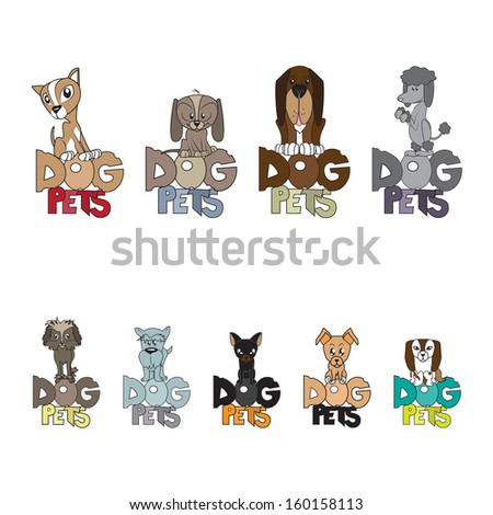 Dogs Group - Isolated On White Background - Vector Illustration, Graphic Design Editable For Your Design