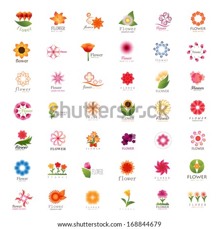 Flower Icons Set - Isolated On White Background - Vector Illustration, Graphic Design Editable For Your Design.