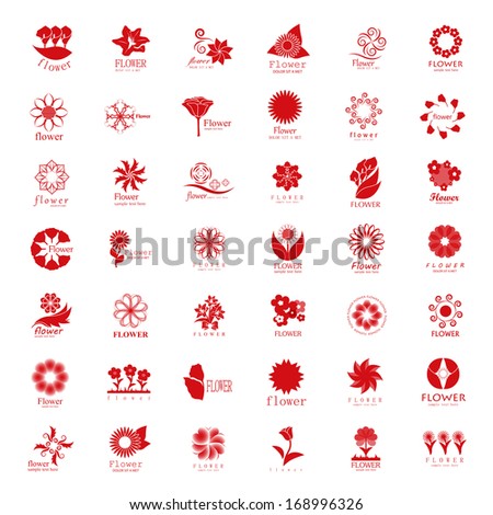 Flower Icons Set - Isolated On White Background - Vector Illustration, Graphic Design Editable For Your Design.