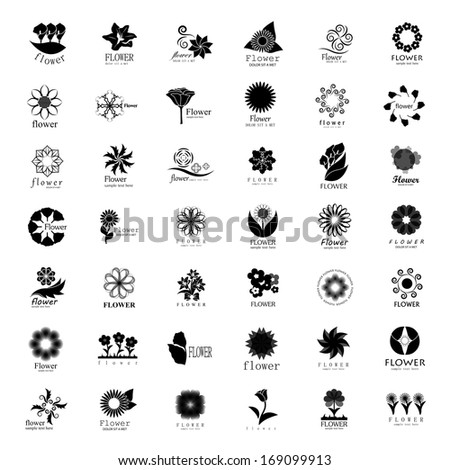 Flower Icons Set - Isolated On White Background - Vector Illustration, Graphic Design Editable For Your Design