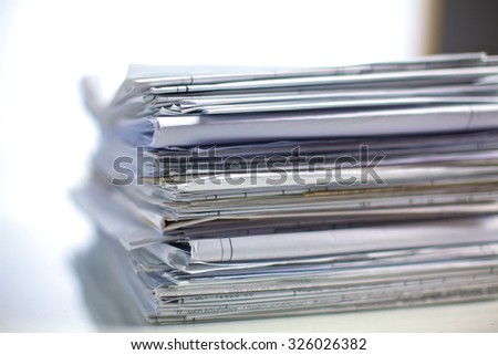 File Stack, file folder with white background