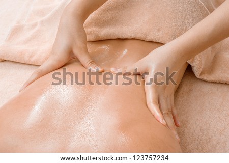 Aromatherapy oil massage in Thai spa