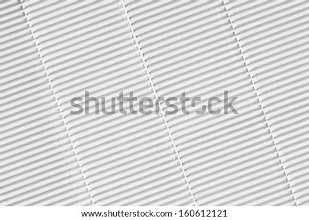 Close up white color corrugated paper texture background