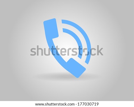 Flat icon of a phone