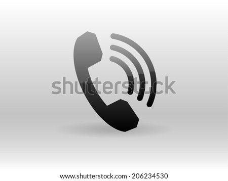 Flat icon of a phone