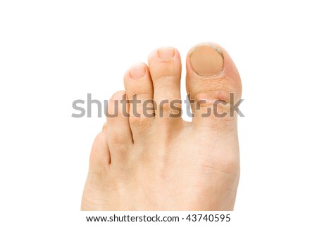 Male Foot On White Background Stock Photo 43740595 : Shutterstock