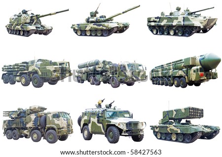 Set Of Military Vehicles Stock Photo 58427563 : Shutterstock