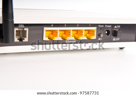 Ethernet switch closeup