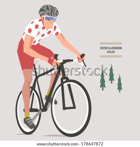 Vector Bicycle Climbing Specialist Illustrations